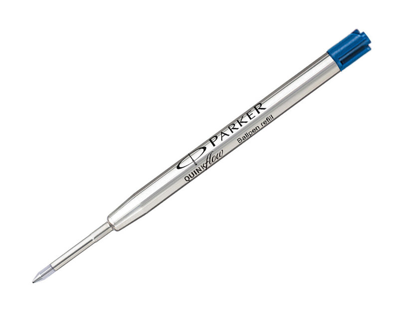 Parker Quink Flow Ballpoint Refill for Ballpoint Pens Medium Blue (Pack 2)