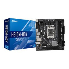 Asrock H610M-HDV, Intel H610, 1700, Micro ATX, 2 DDR4, VGA, HDMI, DP, PCIe4