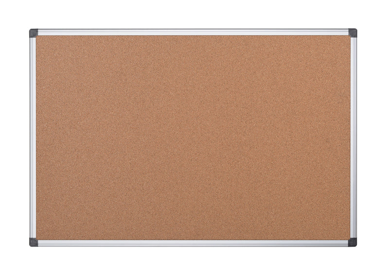 Bi-Office Maya Cork Noticeboard Double Sided Aluminium Frame 900x600mm DD