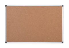 Bi-Office Maya Cork Noticeboard Double Sided Aluminium Frame 900x600mm DD