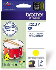 Brother Yellow Ink Cartridge 15ml - LC22UY