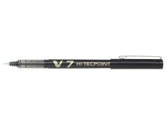 Pilot V7 Hi-Tecpoint Liquid Ink Rollerball Pen 0.7mm Tip 0.5mm Line Black (Pack 12)