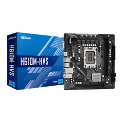 Asrock H610M-HVS, Intel H610, 1700, Micro ATX, 2 DDR4, VGA, HDMI, PCIe4