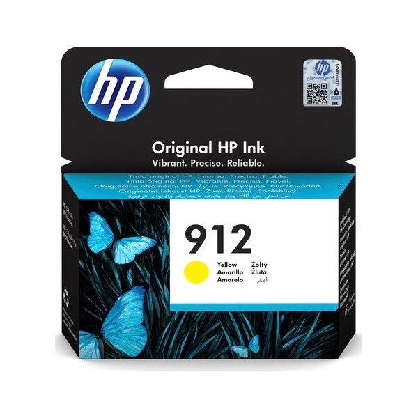 HP 912 Yellow Standard Capacity Ink Cartridge 3ml for HP OfficeJet Pro 8010/8020 series - 3YL79AE