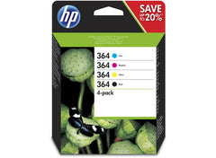 HP 364 Black and Colour Standard Capacity Ink Cartridge 6ml 3x 3ml Multipack - N9J73AE