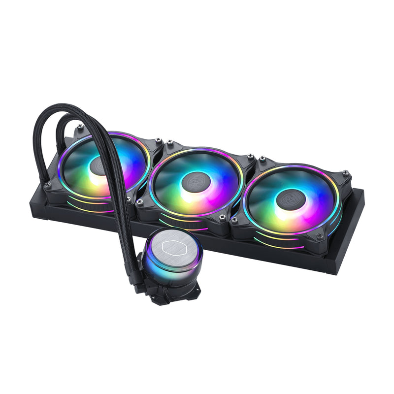 Cooler Master MasterLiquid ML360 Illusion Universal Socket 360mm PWM 1800RPM Addressable Gen 2 RGB LED AiO Liquid CPU Cooler with Wired ARGB Controller