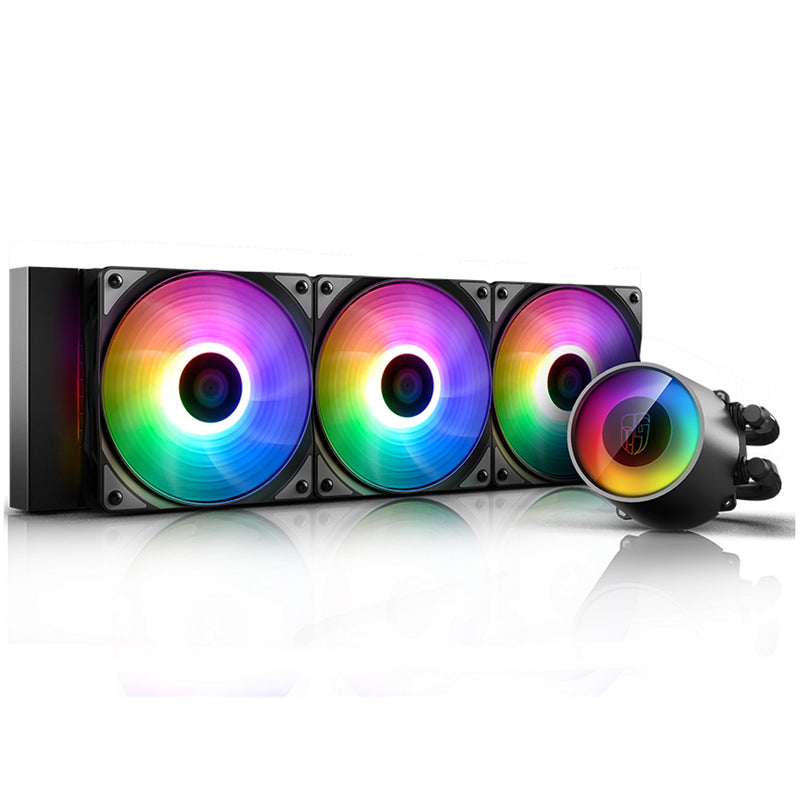 DeepCool GamerStorm CASTLE 360RGB V2 Universal Socket 360mm PWM 1800RPM ARGB LED AiO Liquid CPU Cooler with Wired ARGB Controller