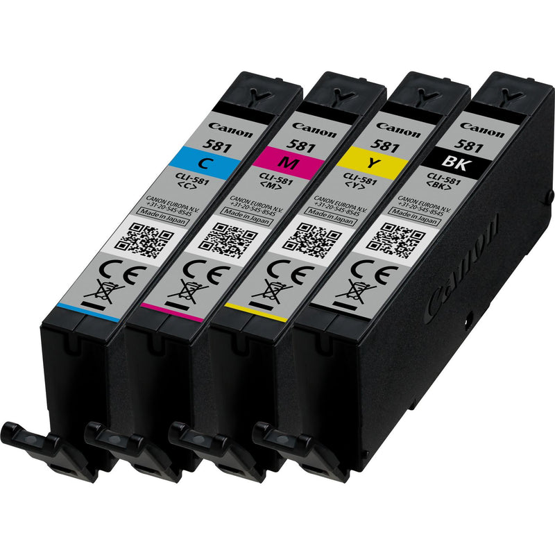 Canon CLI581 Black Cyan Magenta Yellow Standard Capacity Ink Cartridge 4 x 6ml Multipack - 2103C004