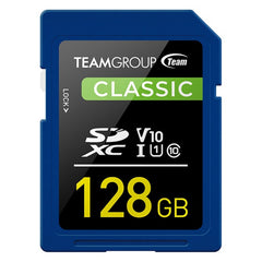 Team TSDXC128GIV1001 Classic Flash Memory Card, 128GB, SDHC, UHS U1