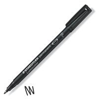 Staedtler Lumocolor OHP Pen Permanent Fine 0.6mm Line Black (Pack 10) 318-9