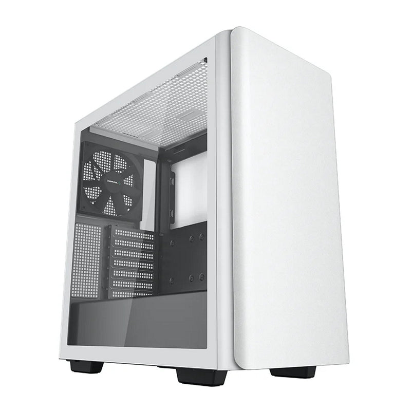 DeepCool CK500 WH Case, Minimalist, White, Mid Tower, 1 x USB 3.1 Type-C / 2 x USB 3.0, Tempered Glass Side Window Panel, E-ATX, ATX, Micro ATX, Mini-ITX