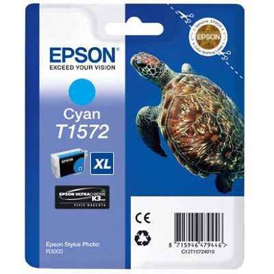 Epson T1572 Turtle Cyan Standard Capacity Ink Cartridge 26ml - C13T15724010