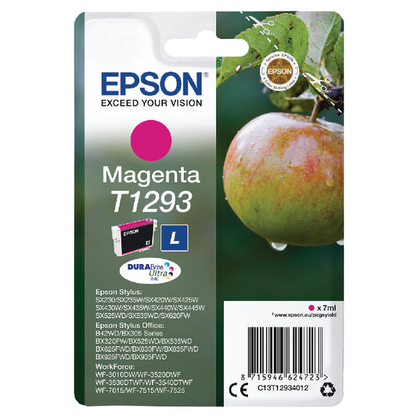 Epson T1293 Apple Magenta Standard Capacity Ink Cartridge 7ml - C13T12934012