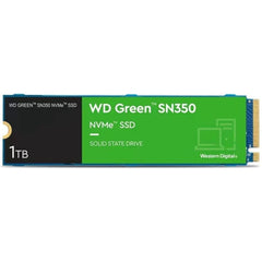 WD Green SN350 (WDS100T3G0C) 1TB NVMe M.2 Interface, PCIe x3 x4, 2280 Length, Read 3200MB/s, Write 2500MB/s