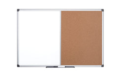 Bi-Office Maya Combination Board Cork/Magnetic Whiteboard Aluminium Frame 1800x1200mm DD