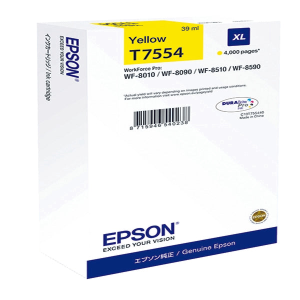 Epson T7554 Yellow Ink Cartridge 39ml - C13T755440