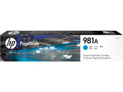 HP 981A Cyan Standard Capacity Ink Cartridge 70ml for HP PageWide Enterprise Color 556/586 - J3M68A