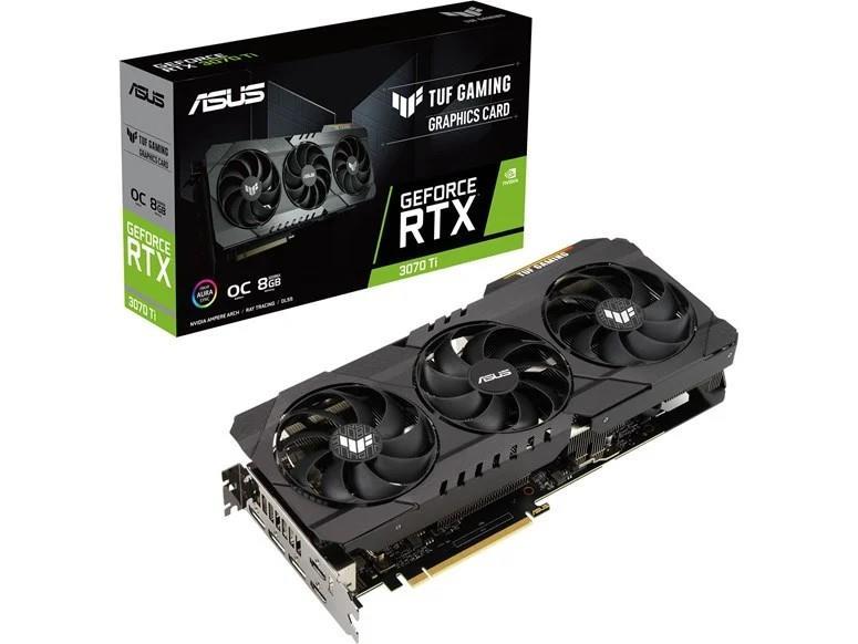 Asus TUF GAMING RTX3070 Ti V2 OC, PCIe4, 8GB DDR6X, 2 HDMI, 3 DP, 1815MHz Clock, RGB, Overclocked