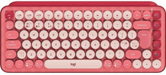 Logitech Emoji POP Keys RF Wireless Bluetooth QWERTY UK English Keyboard - Heartbreaker Rose