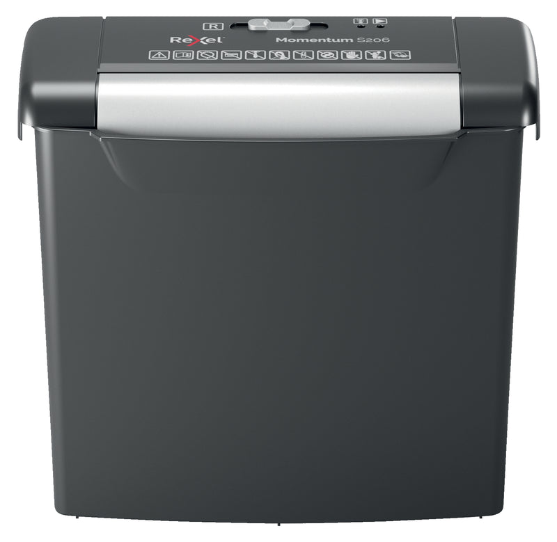 Rexel Momentum S206 Strip Cut Shredder 9 Litre 6 Sheet Black 2104568