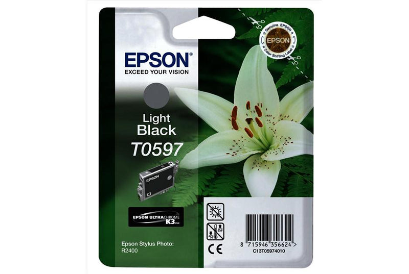 Epson T0597 Lily Light Black Standard Capacity Ink Cartridge 13ml - C13T05974010