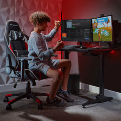 X Rocker | Panther Gaming Desk with Mousepad