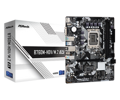 Asrock B760M-HDV/M.2 D4, Intel B760, 1700, Micro ATX, 2 DDR4, VGA, HDMI, DP, GB LAN, PCIe4, 2x M.2