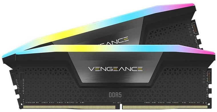 Corsair Vengeance RGB 64GB Kit (2 x 32GB), DDR5, 5200MHz (PC5-41600), CL40, 1.25V, XMP 3.0, PMIC, DIMM Memory