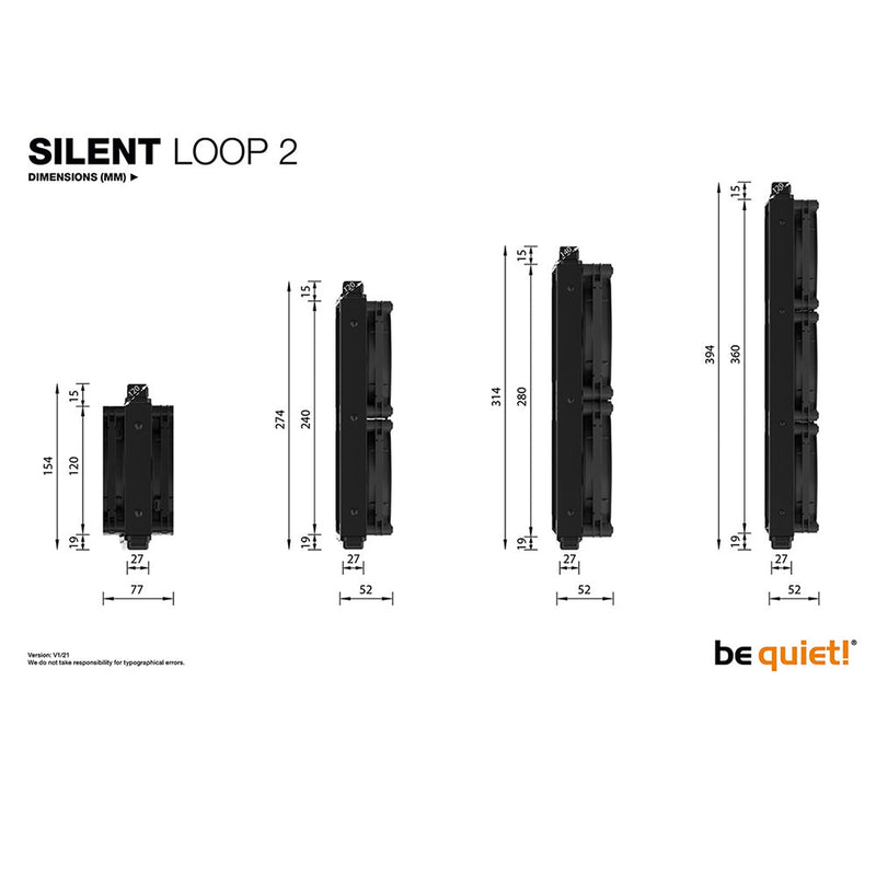 be quiet! Silent Loop 2 RGB All In One 240mm Intel/AMD CPU Water Cooler