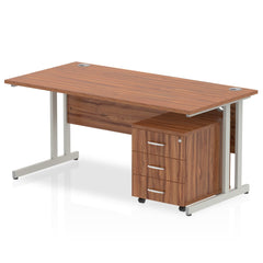 Impulse 1400mm Cantilever Straight Desk With Mobile Pedestal