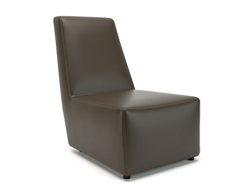 Pella 65cm Wide Chair in Cristina Marrone Ultima Faux Leather