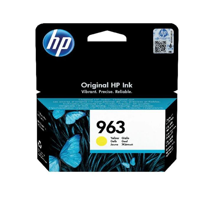 HP 963 Yellow Standard Capacity Ink Cartridge 11ml for HP OfficeJet Pro 9010/9020 series - 3JA25AE