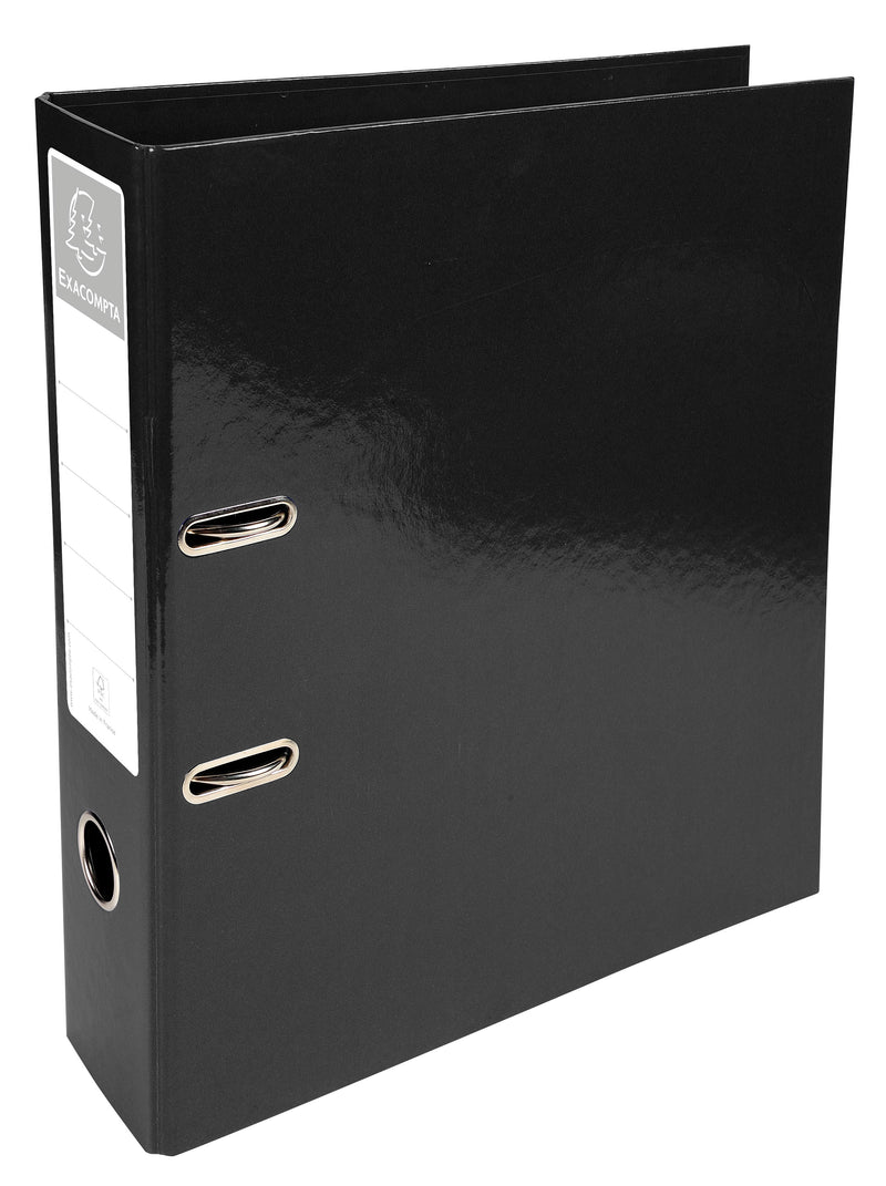 Exacompta Iderama Prem Touch Lever Arch File Paper on Board A4 70mm Spine Width Black (Pack 10)