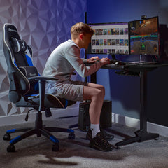 X Rocker | Agility Jr Esport Gaming Chair with Comfort Adjustability for Junior Gamers - Black/Blue