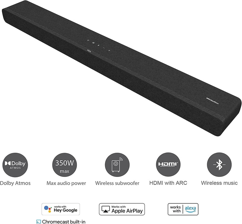 TCL 8 Series TS8132 - Soundbar System - Wi-Fi, Bluetooth - Black