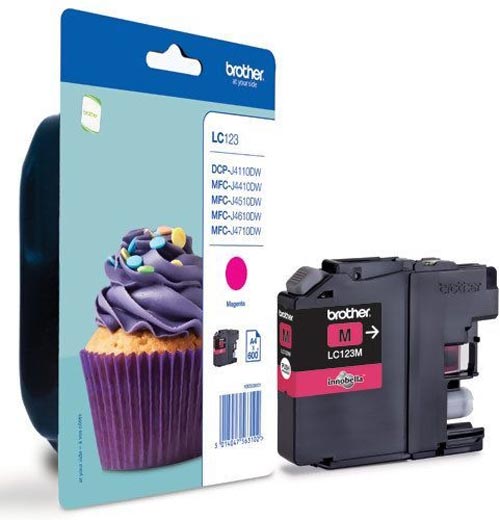 Brother Magenta Ink Cartridge 6ml - LC123M