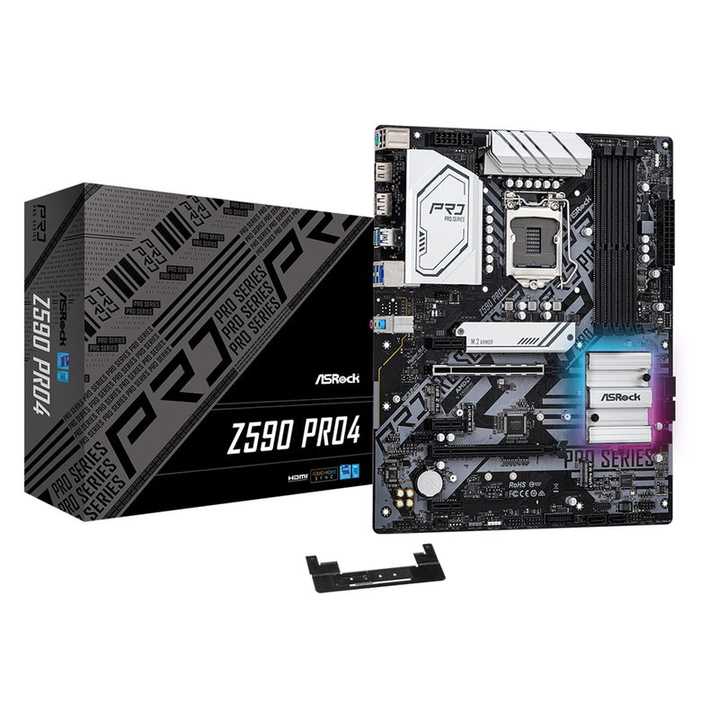 ASRock Z590 Pro4 Intel Socket 1200 ATX HDMI/Displayport USB 3.2 Type-C RGB Motherboard