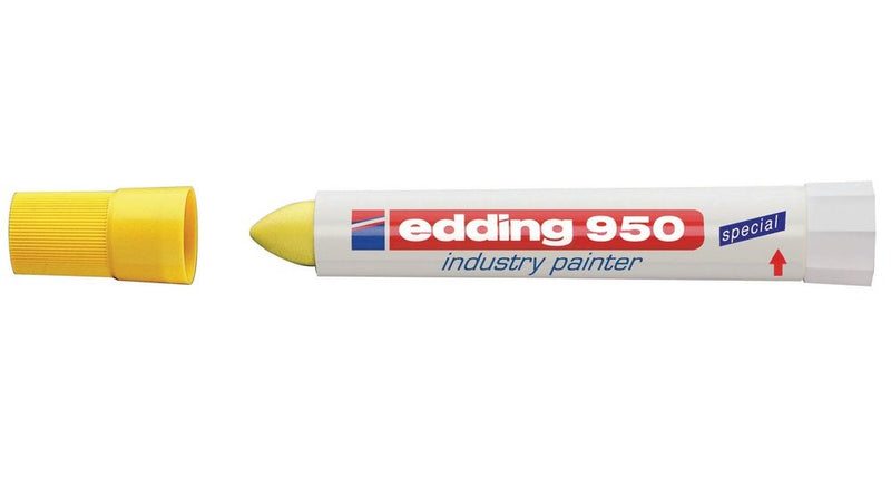 Edding 950 Industry Painter Permanent Marker Bullet Tip 10mm Line Yellow (Pack 10)