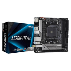 ASRock A520M-ITX/ac AMD Socket AM4 Mini ITX HDMI/DisplayPort USB 3.2 Gen1 M.2 WiFi Motherboard