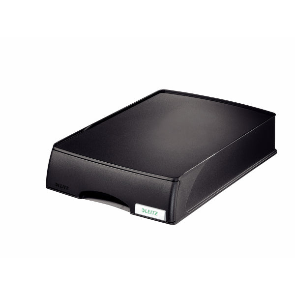 Leitz Plus Letter Tray with Drawer A4/Foolscap Portrait Black 52100095