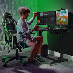 X Rocker | Agility Jr Esport Gaming Chair with Comfort Adjustability for Junior Gamers - Black/Green