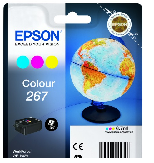 Epson 267 Globe Black Standard Capacity Ink Cartridge 7ml - C13T26704010