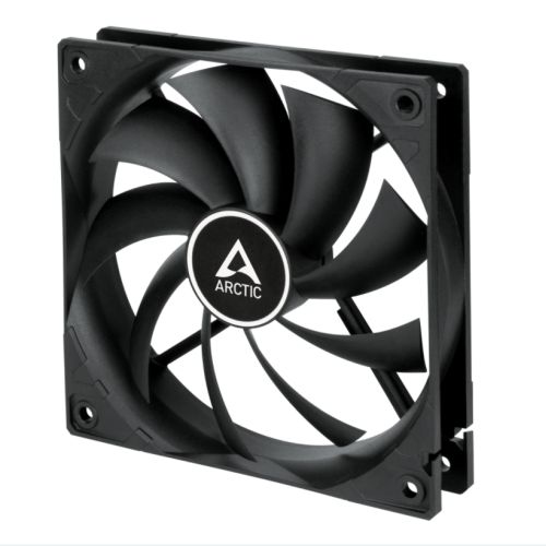 Arctic F12 Temperature Controlled 12cm Case Fan, Black, 9 Blades, Fluid Dynamic