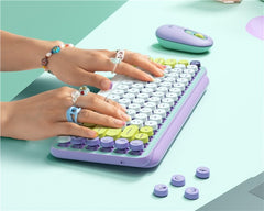 Logitech Pop Keys RF Wireless Bluetooth QWERTY UK English Mechanical Keyboard - Daydream Mint