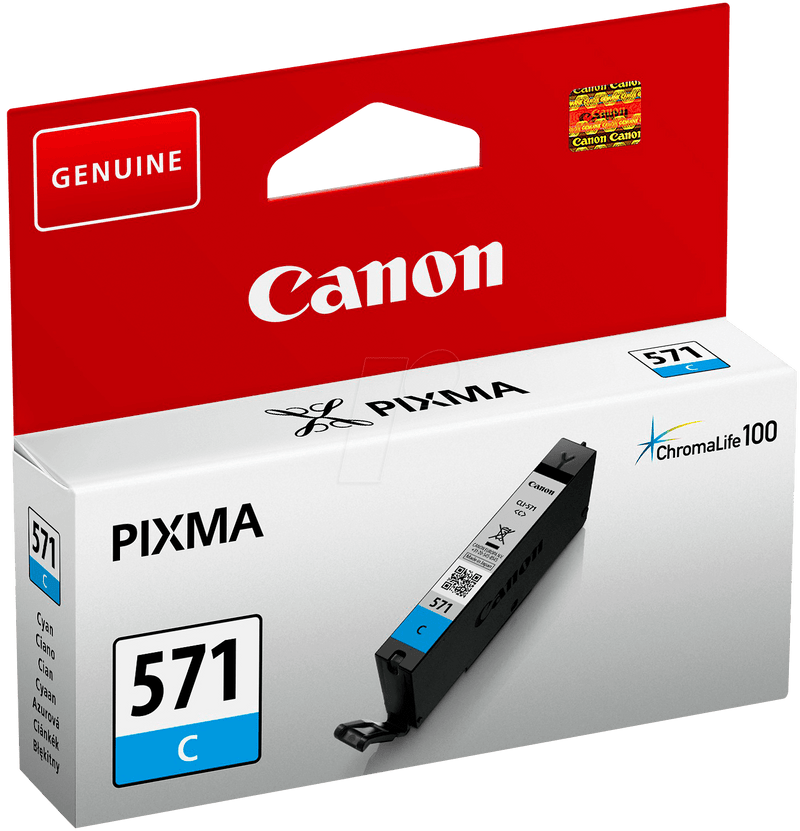 Canon CLI571C Cyan Standard Capacity Ink Cartridge 7ml - 0386C001