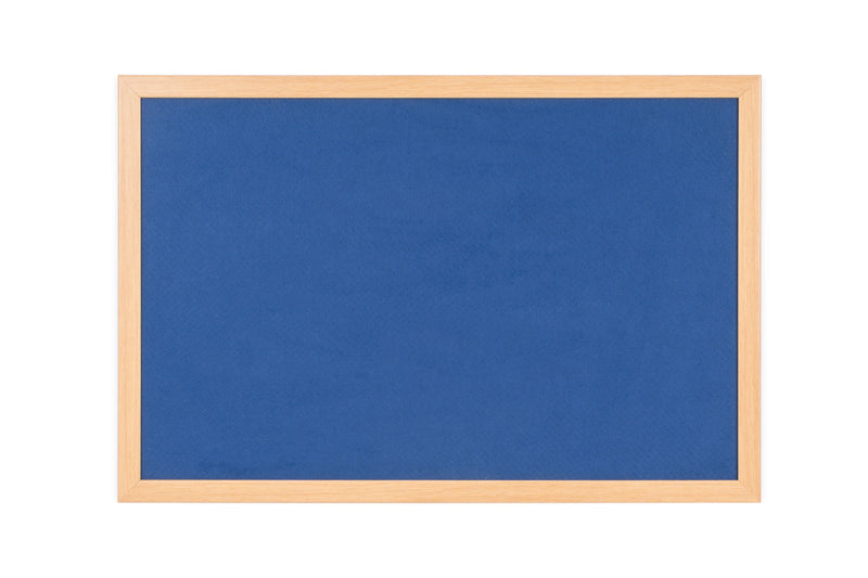 Bi-Office Earth-It Blue Felt Noticeboard Oak Wood Frame 600x900mm DD