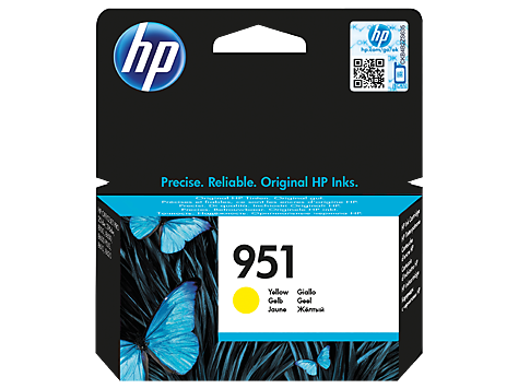 HP 951 Yellow Standard Capacity Ink Cartridge 700 pages for HP OfficeJet Pro 251/276/8100/8600/8610/8620 - CN052AE