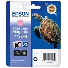 Epson T1576 Turtle Vivid Light Standard Capacity Magenta Ink Cartridge 26ml - C13T15764010