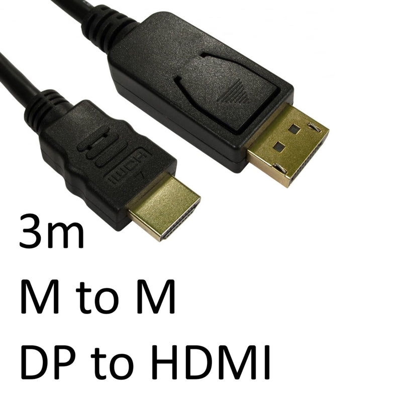 DisplayPort (M) to HDMI (M) 3m Black OEM Display Cable