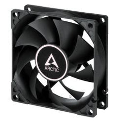 Arctic F8 Temperature Controlled 8cm Case Fan, Black, 9 Blades, Fluid Dynamic, 500-2000 RPM